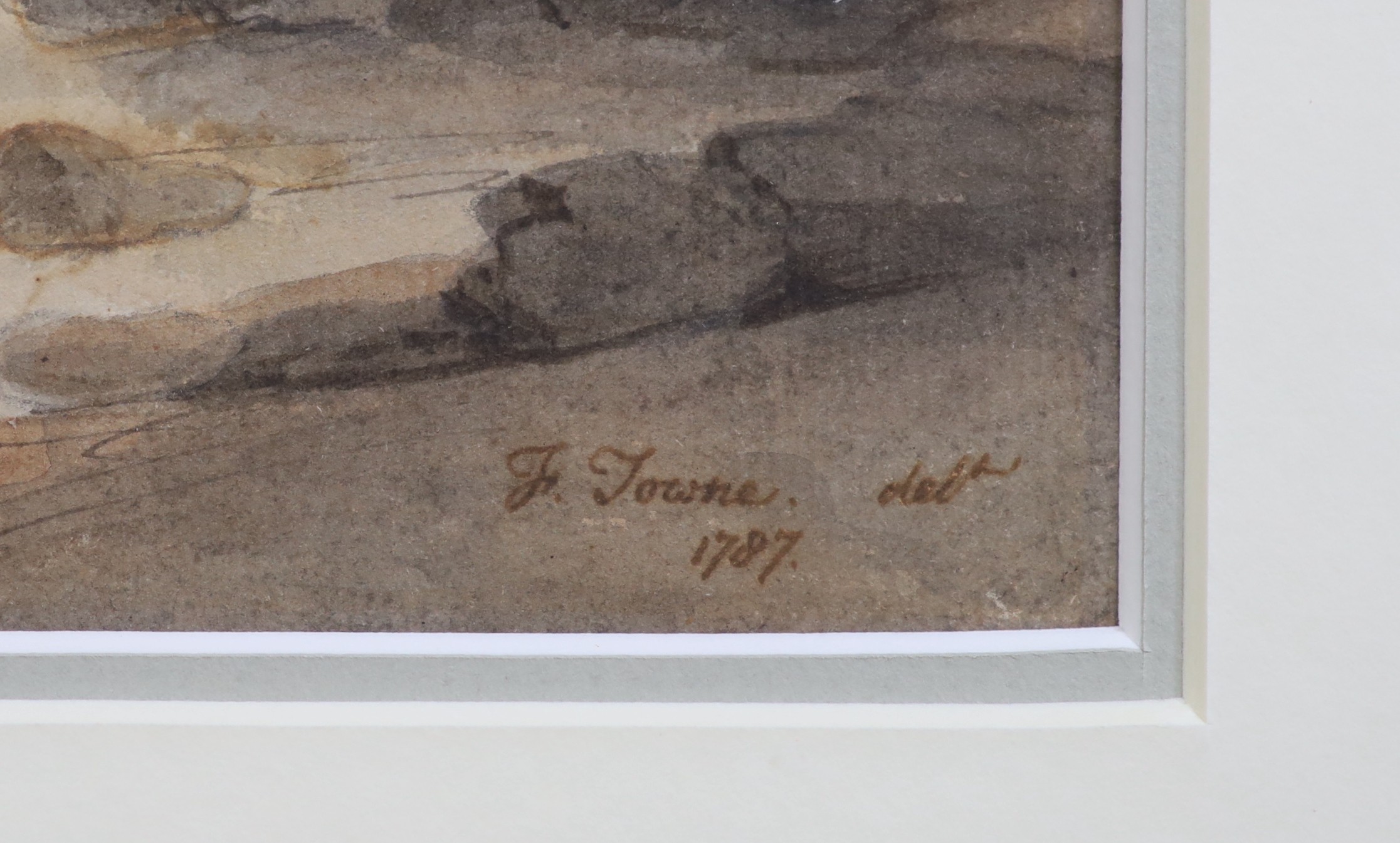 Francis Towne (British, 1740-1816), 'Waterfall at Chudley Rock', watercolour and ink, 22.5 x 18cm